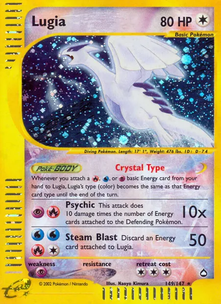 Lugia, Pokémon card AQ 149 — Aquapolis set
