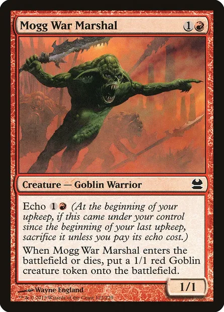 Maréchal de guerre mogg, carte Magic MMA 122 — extension Modern Masters