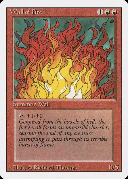 Wall of Fire, Magic card 3ED 183 — Revised Edition set