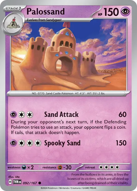 Palossand, Pokémon card TWM 092 — Twilight Masquerade set