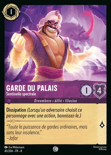 Garde du palais - Sentinelle spectrale, carte Disney Lorcana CH8-045 — extension Le Règne de Jafar