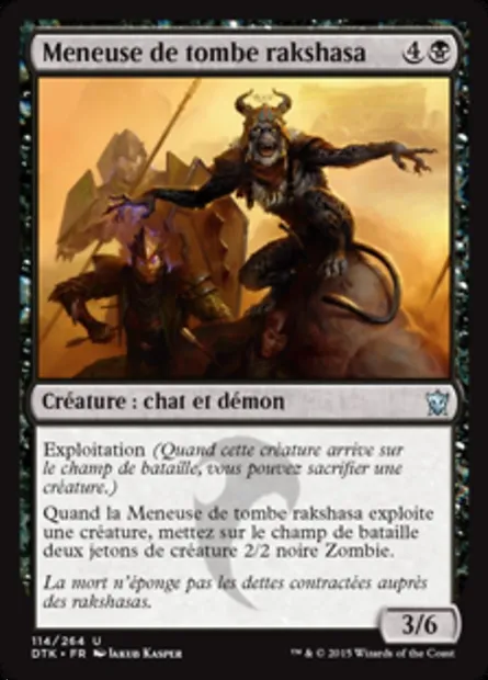 Meneuse de tombe rakshasa, carte Magic DTK 114 — extension Les Dragons de Tarkir