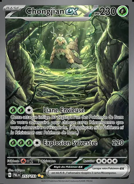 Chongjian-ex, carte Pokémon PAL 257 — extension Évolutions à Paldea