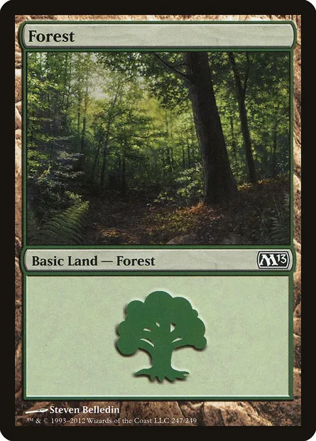 Forest, Magic card M13 247 — Magic 2013 set