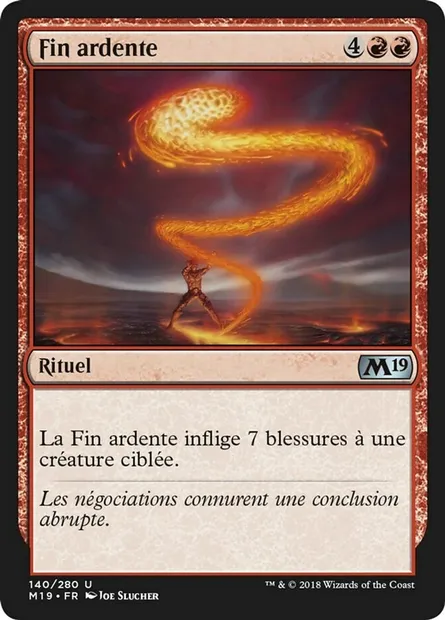 Fin ardente, carte Magic M19 140 — extension Core Set 2019