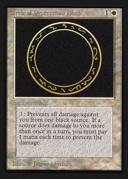 Cercle de protection : noir, carte Magic CED 10 — extension Collectors' Edition