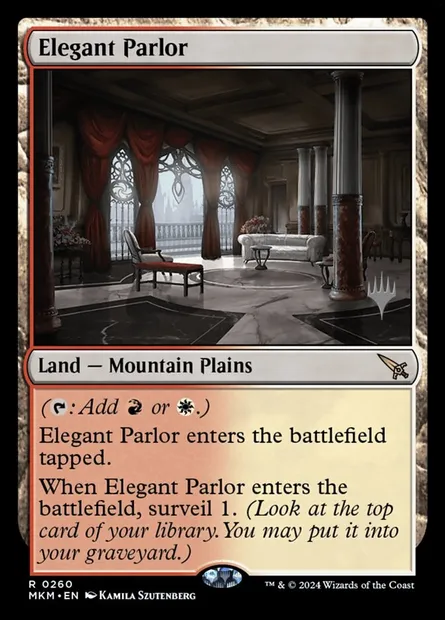 Petit salon élégant, carte Magic PMKM 260p — extension Murders at Karlov Manor Promos