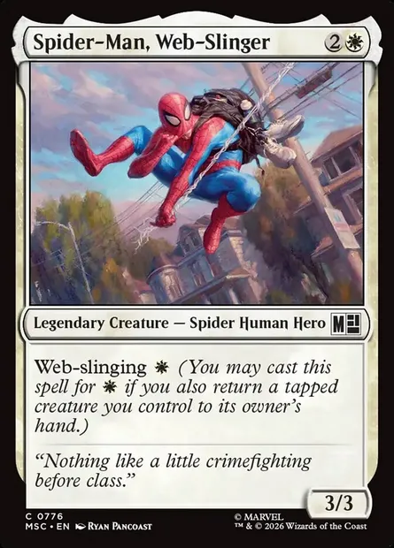 Spider-Man, Web-Slinger, Magic card MSC 776 — Marvel Super Heroes Commander set