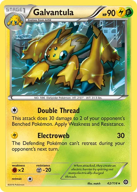 Galvantula, Pokémon card STS 42 — Steam Siege set