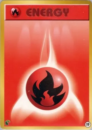 Fire Energy, Pokémon card IPN-C 019 — Intro Pack Neo Chikorita set