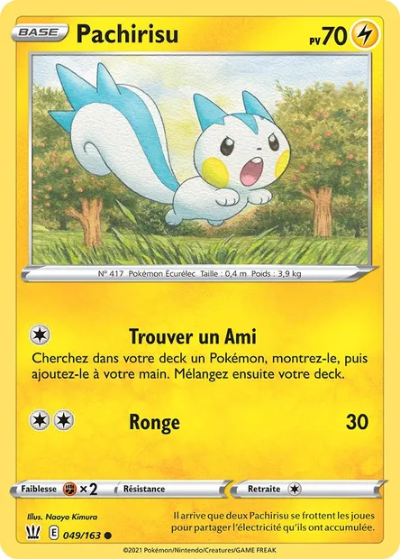 Pachirisu, carte Pokémon BST 49 — extension Styles de combat