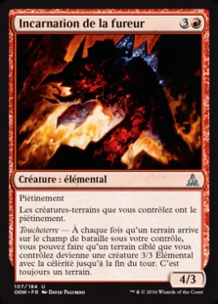 Incarnation de la fureur, carte Magic OGW 107 — extension Le serment des Sentinelles