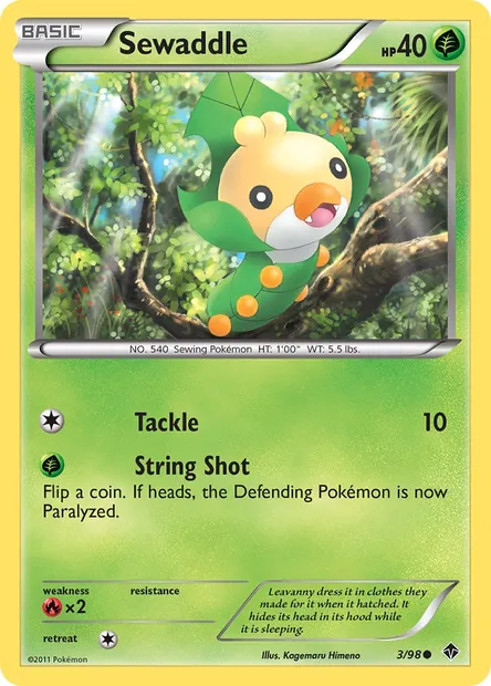 Sewaddle, Pokémon card EPO 3 — Emerging Powers set