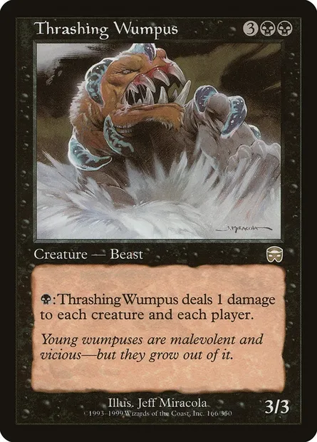 Thrashing Wumpus, Magic card MMQ 166 — Mercadian Masques set