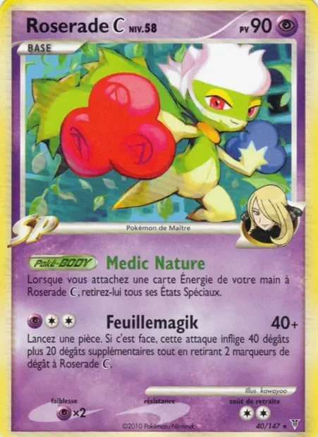 Roserade C, carte Pokémon SV 40 — extension Vainqueurs Suprêmes