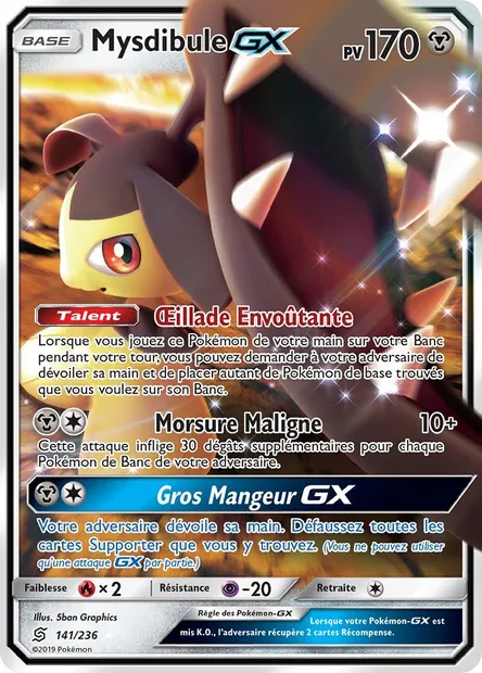 Mysdibule GX, carte Pokémon UNM 141 — extension Harmonie des Esprits