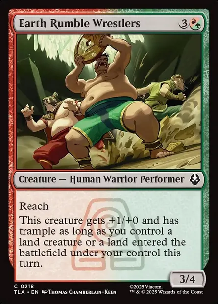 Earth Rumble Wrestlers, Magic card TLA 218 — Avatar: The Last Airbender set