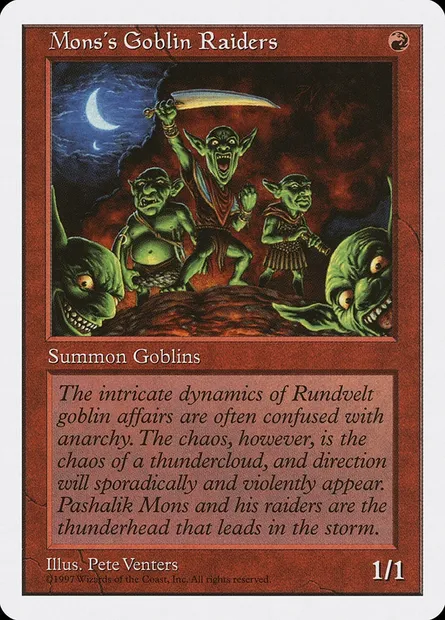 Mons's Goblin Raiders, Magic card 5ED 251 — Fifth Edition set