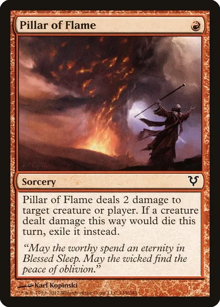 Pillar of Flame, Magic card AVR 149 — Avacyn Restored set