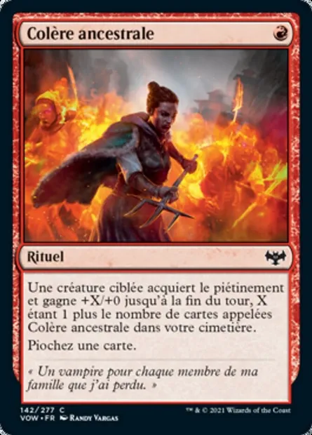 Colère ancestrale, carte Magic VOW 142 — extension Innistrad : noce écarlate