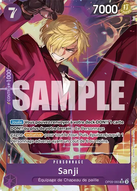 Sanji, carte One Piece OP09-065 — extension LES NOUVEAUX EMPEREURS
