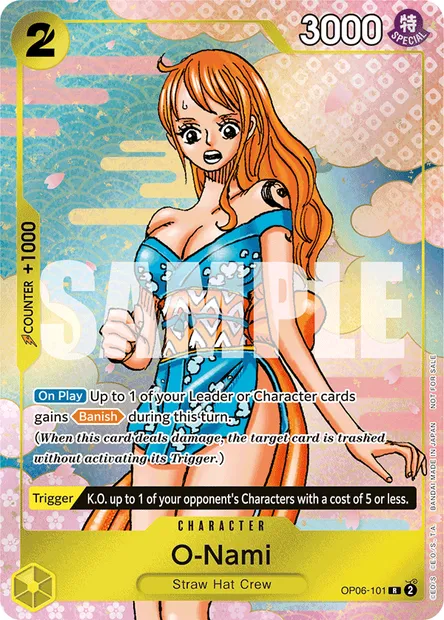 O-Nami, carte One Piece OP06-101 — extension ONE PIECE CARD THE BEST