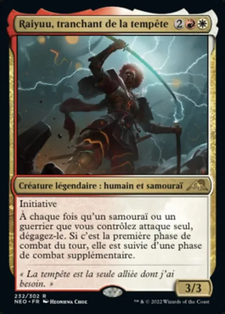 Raiyuu, tranchant de la tempête, carte Magic NEO 232 — extension Kamigawa: La Dynastie Néon