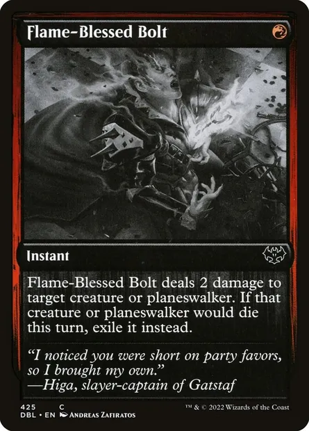 Flame-Blessed Bolt, Magic card DBL 425 — Innistrad: Double Feature set
