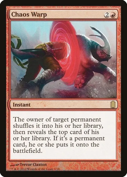 Chaos Warp, Magic card CM1 1 — Commander's Arsenal set