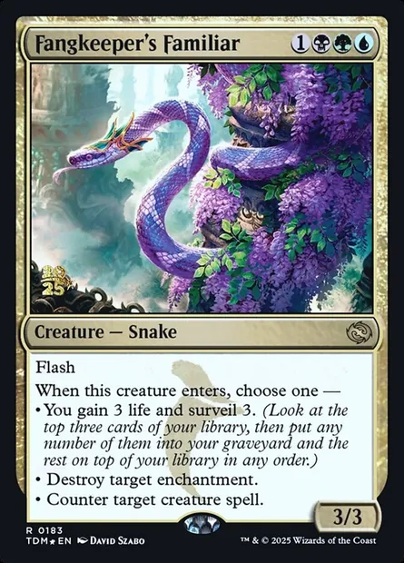 Fangkeeper's Familiar, Magic card PTDM 183s — Tarkir: Dragonstorm Promos set