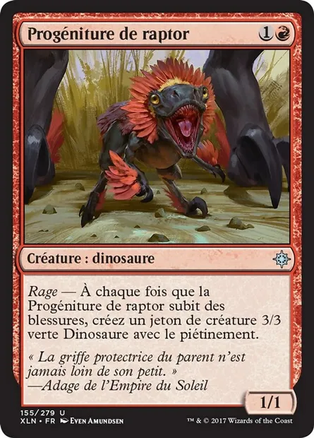 Progéniture de raptor, carte Magic XLN 155 — extension Ixalan