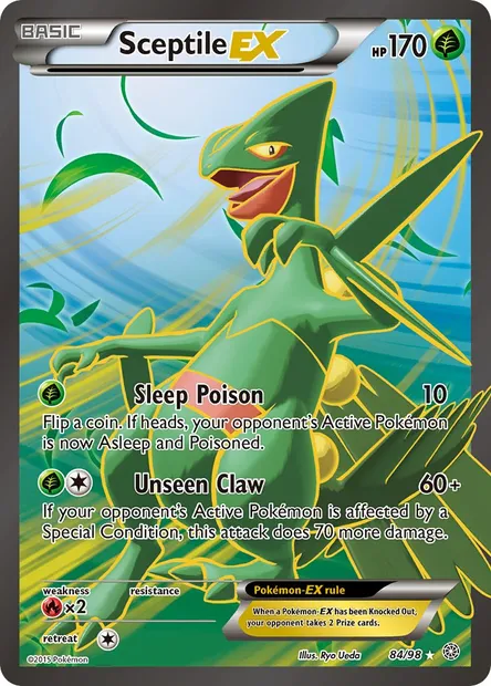 Sceptile EX, Pokémon card AOR 84 — Ancient Origins set