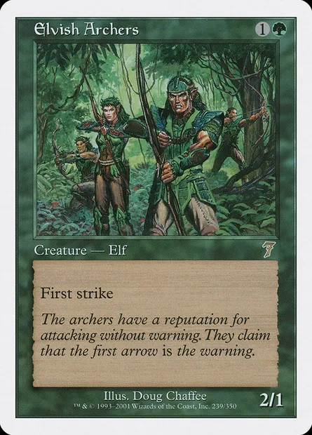 Archers elfes, carte Magic 7ED 239 — extension Septième Edition