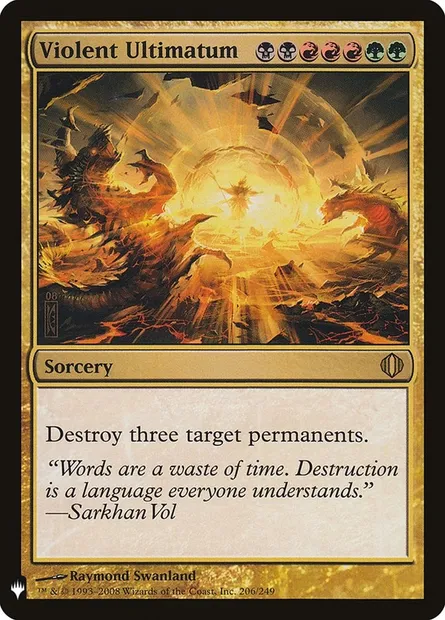 Violent Ultimatum, Magic card PLST ALA-206 — The List set
