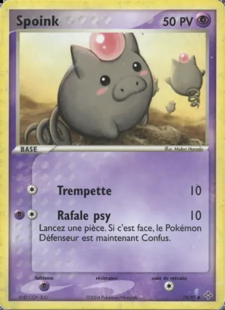 Spoink, carte Pokémon DR 74 — extension EX Dragon