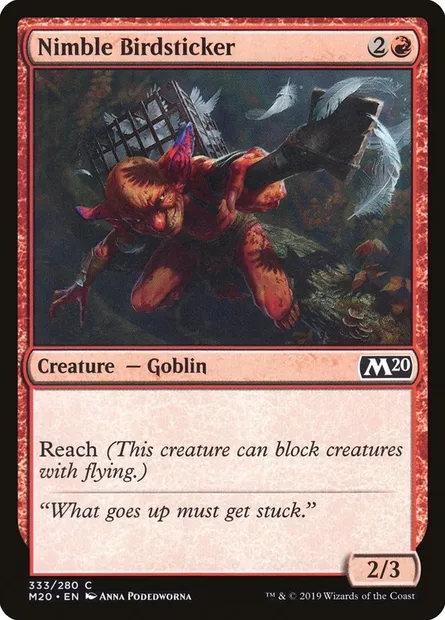 Nimble Birdsticker, Magic card M20 333 — Core Set 2020 set