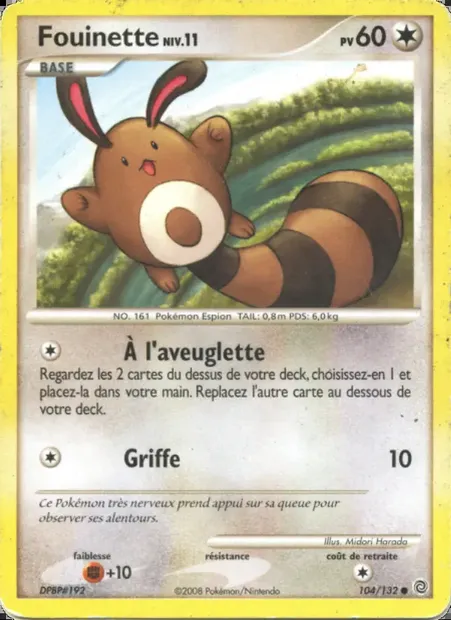 Fouinette, carte Pokémon SW 104 — extension Merveilles Secrètes