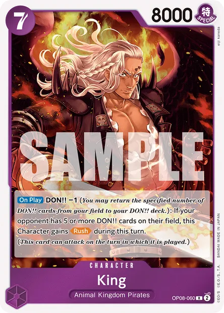 King, carte One Piece OP08-060 — extension TWO LEGENDS