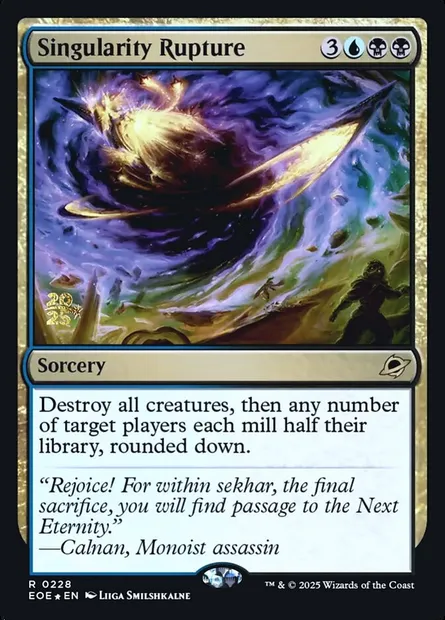 Rupture de singularité, carte Magic PEOE 228s — extension Edge of Eternities Promos