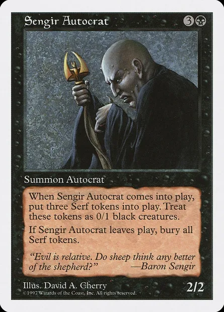 Sengir Autocrat, Magic card 5ED 193 — Fifth Edition set