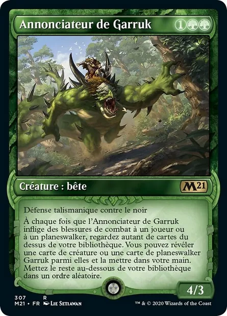 Annonciateur de Garruk, carte Magic M21 307 — extension Core Set 2021