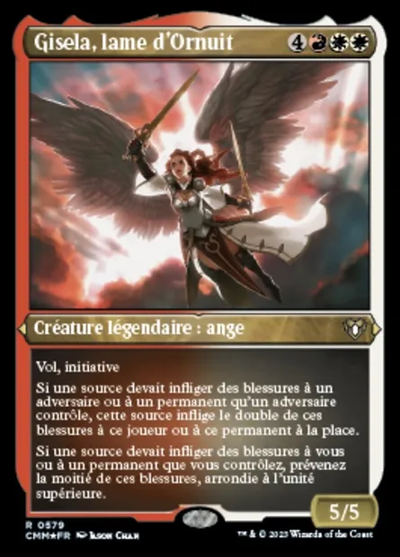 Gisela, lame d'Ornuit, carte Magic CMM 579 — extension Commander Masters