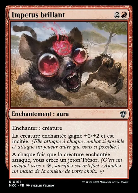 Impetus brillant, carte Magic MKC 161 — extension Murders at Karlov Manor Commander