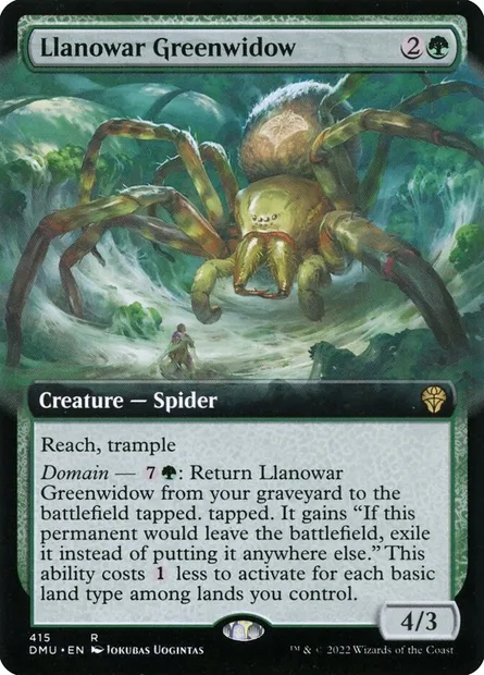 Llanowar Greenwidow, Magic card DMU 415 — Dominaria United set