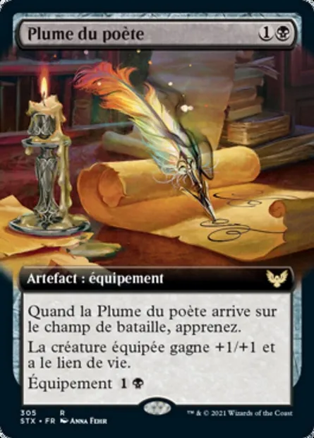 Plume du poète, carte Magic STX 305 — extension Strixhaven: l'Académie des Mages