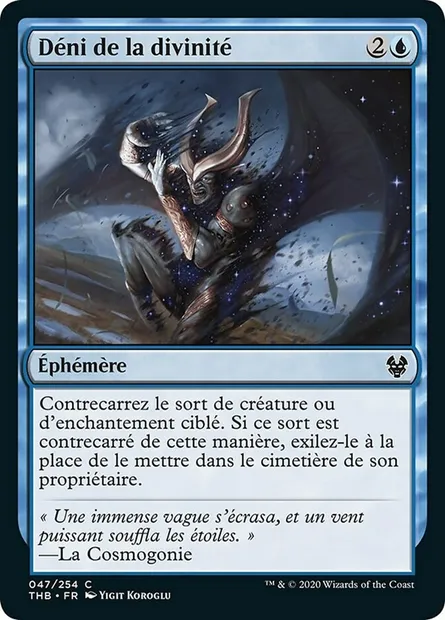 Déni de la divinité, carte Magic THB 47 — extension Theros Beyond Death