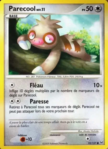 Parecool, carte Pokémon PL 95 — extension Platine