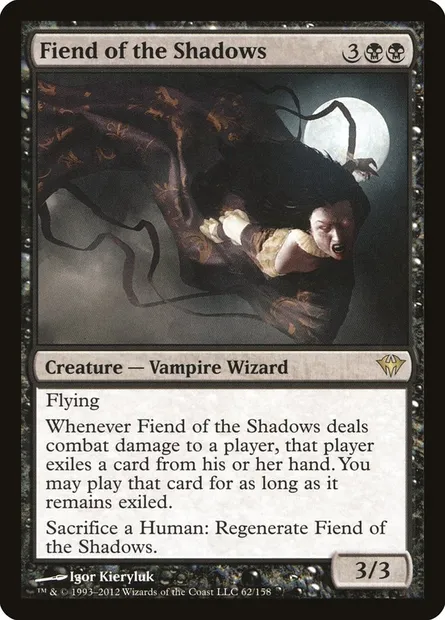 Fiend of the Shadows, Magic card DKA 62 — Dark Ascension set
