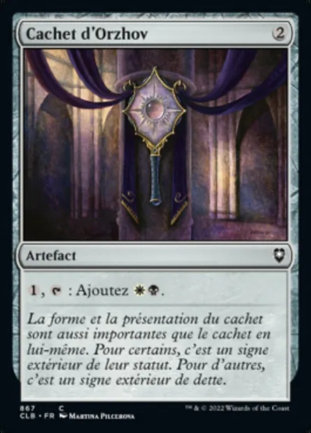 Cachet d'Orzhov, carte Magic CLB 867 — extension Commander Légendes : la bataille de la Porte de Baldur