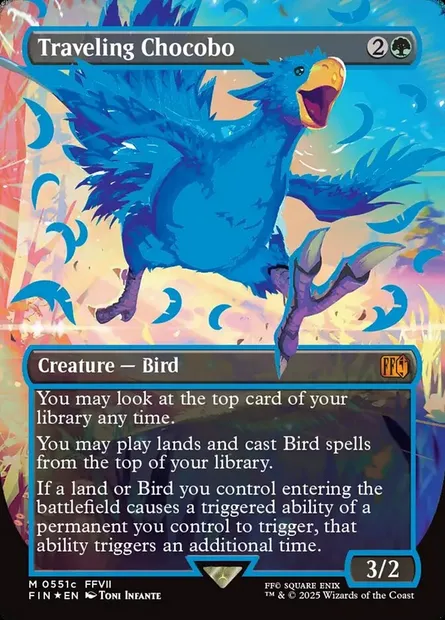 Traveling Chocobo, Magic card FIN 551c — Final Fantasy set